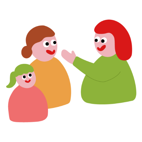 カウンセリングするイラスト