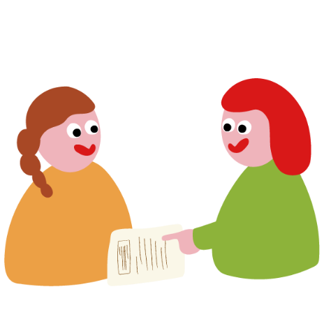 説明するイラスト