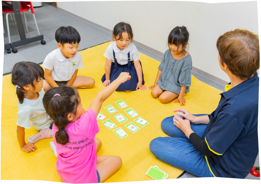 カードを使用したレッスンの様子